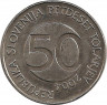 Монета. Словения. 50 толаров 2004 год. ав.