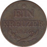 Монета. Австрийская империя. 1 крейцер 1816 год. Монетный двор А. ав.