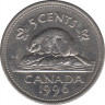 Монета. Канада. 5 центов 1996 год. ав.