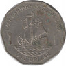 Монета. Восточные Карибские государства. 1 доллар 1989 год. ав.