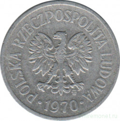 Монета. Польша. 10 грошей 1970 год.