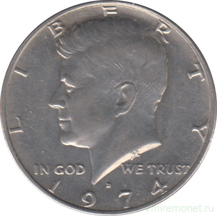 Монета. США. 50 центов 1974 год. Монетный двор D.