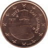 Монета. Сан-Марино. 5 центов 2013 год. ав.