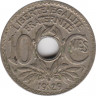  Монета. Франция. 10 сантимов 1929 год. ав.