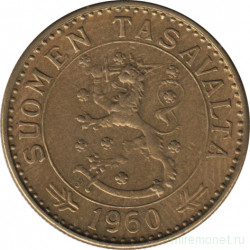 Монета. Финляндия. 20 марок 1960 год.