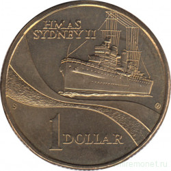 Монета. Австралия. 1 доллар 2000 год. Крейсер "Сидней". S.
