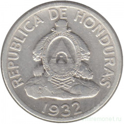 Монета. Гондурас. 50 сентаво 1932 год.