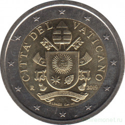 Монеты. Ватикан. Набор евро 8 монет 2019 год. 1, 2, 5, 10, 20, 50 центов, 1, 2 евро.