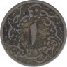 Монета. Египет. 1/10 кирша 1884 (1293/10) год. ав.