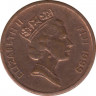 Монета. Фиджи. 1 цент 1999 год. ав.