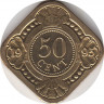 Монета. Нидерландские Антильские острова. 50 центов 1995 год. ав.
