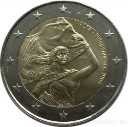 Монета. Мальта. 2 евро 2014 год. 1964 - независимость Мальты.