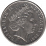 Монета. Австралия. 10 центов 2001 год. ав.