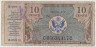 Банкнота. США. Платежный сертификат армии США. 10 центов 1948 год Тип М16. ав.