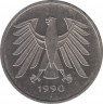 Монета. ФРГ. 5 марок 1990 год. Монетный двор - Гамбург (J). fd/