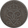 Аверс. Монета. Швеция. 5 эре 1943 год.