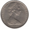 Монета. Новая Зеландия. 50 центов 1973 год.