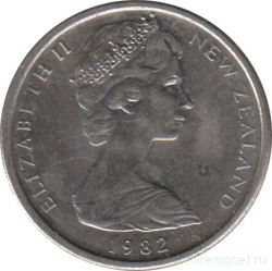 Монета. Новая Зеландия. 5 центов 1982 год.