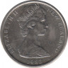 Монета. Новая Зеландия. 5 центов 1982 год. ав.