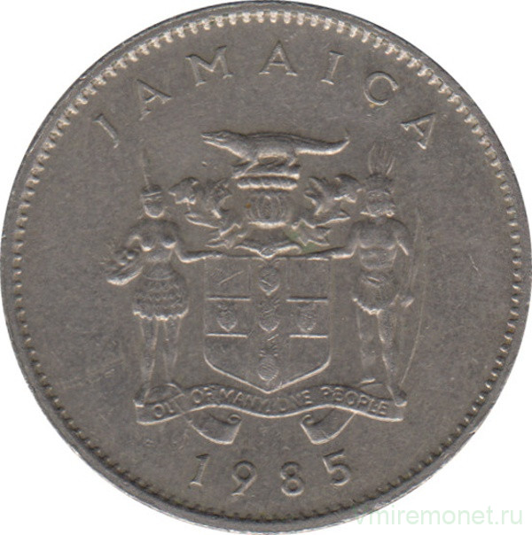 Монета. Ямайка. 10 центов 1985 год.