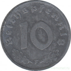 Монета. Германия. Третий Рейх. 10 рейхспфеннигов 1942 год. Монетный двор - Штутгарт (F).