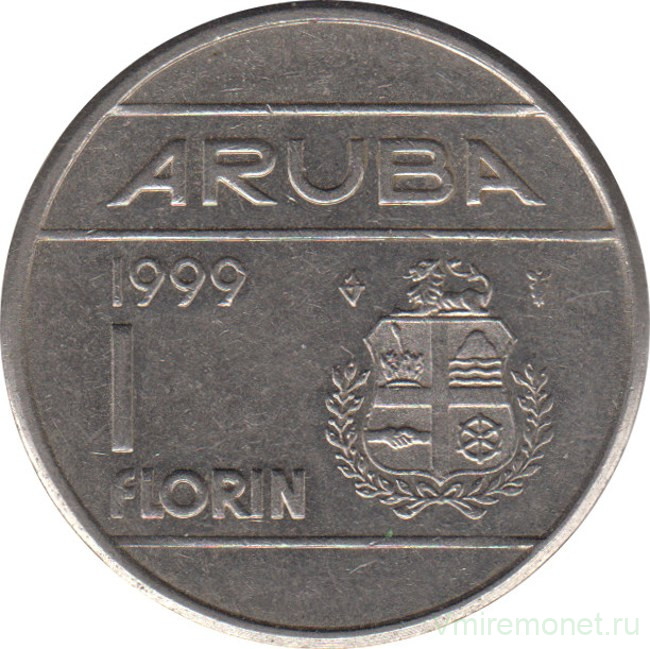 Монета. Аруба. 1 флорин 1999 год.