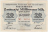 Бона. Нотгельд. Германия. Город Бобинген. 20000000 марок 1923 год.