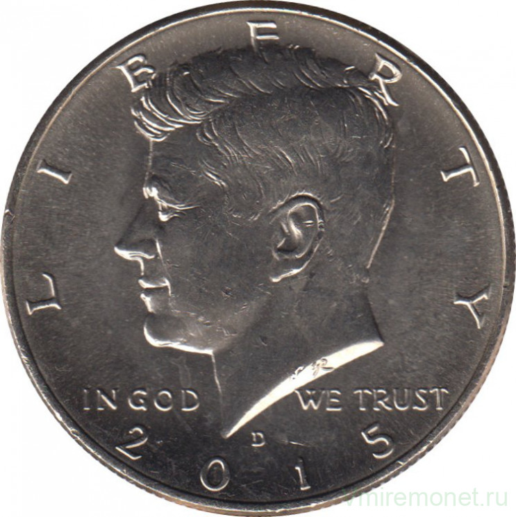 Монета. США. 50 центов 2015 год. Монетный двор D.