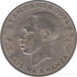 Монета. Танзания. 1 шиллинг 1974 год.