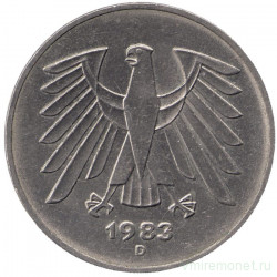 Монета. ФРГ. 5 марок 1983 год. Монетный двор - Мюнхен (D).