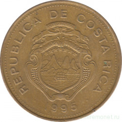 Монета. Коста-Рика. 25 колонов 1995 год.
