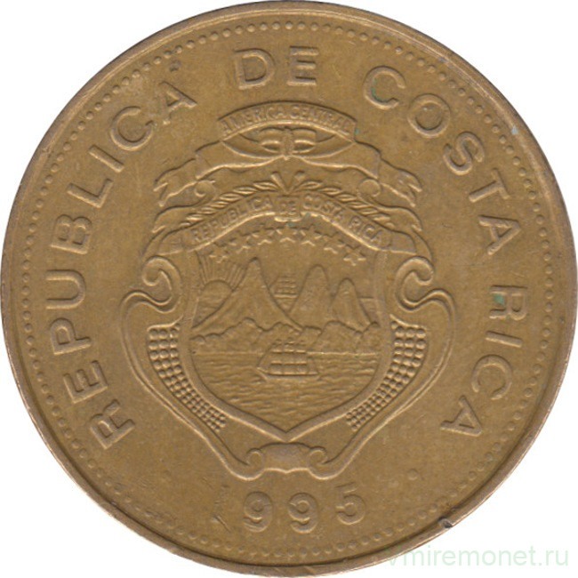 Монета. Коста-Рика. 25 колонов 1995 год.