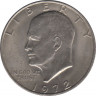  Монета. США. 1 доллар 1972 год. ав.