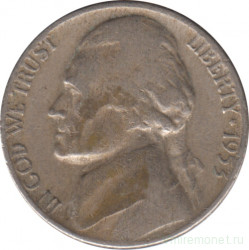 Монета. США. 5 центов 1953 год. Монетный двор D.