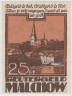 Бона. Нотгельд. Германия. Город Малхов. 25 пфеннигов 1922 год. Вариант 863.1.2. ав.