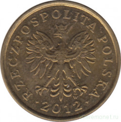 Монета. Польша. 2 гроша 2012 год.