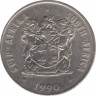 Монета. Южно-Африканская республика (ЮАР). 20 центов 1990 год. ав.