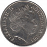 Монета. Австралия. 5 центов 2014 год. ав.