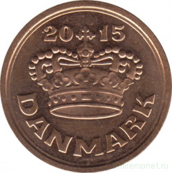 Монета. Дания. 50 эре 2015 год.
