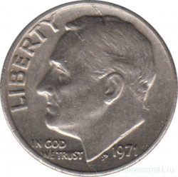 Монета. США. 10 центов 1971 год.