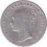 Монета. Великобритания. 3 пенса 1859 год.