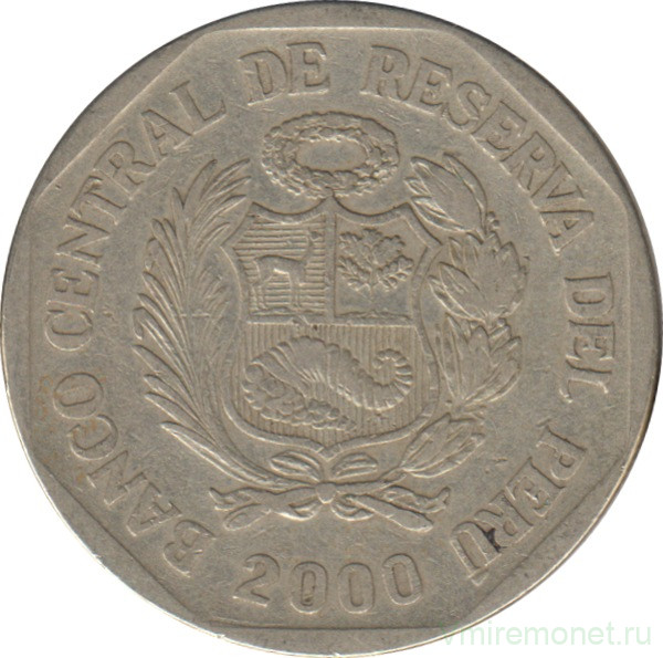 Монета. Перу. 1 соль 2000 год.