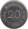 Монета. Маврикий. 20 центов 2010 год. ав.