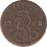 Монета. Польша. 1 грош 1768 год. g (малая). ав.
