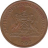 Монета. Тринидад и Тобаго. 5 центов 1992 год. ав.
