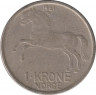Монета. Норвегия. 1 крона 1961 год. ав.