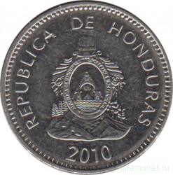 Монета. Гондурас. 20 сентаво 2010 год.