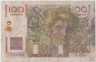 Банкнота. Франция. 100 франков 1947 год. 15.04.1947. Тип 128b. ав.