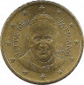 Монета. Ватикан. 50 центов 2014 год.