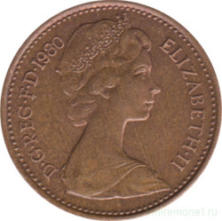 Монета. Великобритания. 1/2 пенни 1980 год.